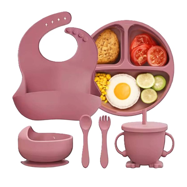 06 PCS SILICONE BABLEWARE SET