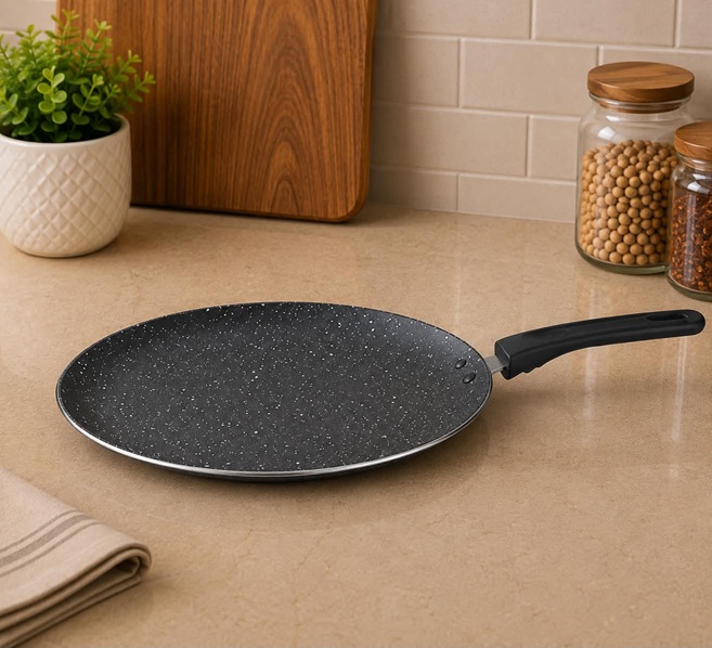 THE HARVEST NONSTICK FLAT DOSA TAWA 34CM