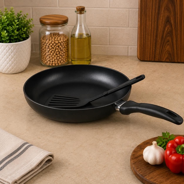 MITSHU NON-STICK FRY PAN WITH SPACTULA 22CM