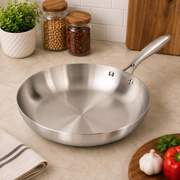 STAINLESS STEEL FRYING PAN 24CM