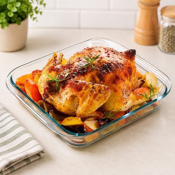 BOROSICILATE SQUARE BAKING DISH 1.1L