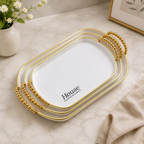 03 PCS EXQUISTE FRUIT PLATE SET